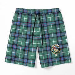 MacDonald of the Isles Hunting Ancient Tartan Crest Men's Beach Shorts