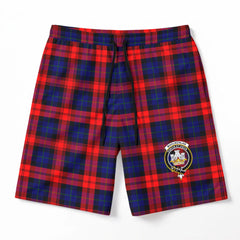 MacLachlan Modern Tartan Crest Men's Beach Shorts