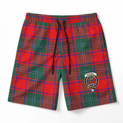 MacPhail Clan Tartan Crest Men's Beach Shorts