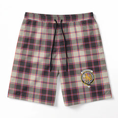 MacPherson Hunting Ancient Tartan Crest Men's Beach Shorts