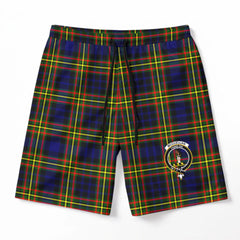 McClellan Modern Tartan Crest Men's Beach Shorts