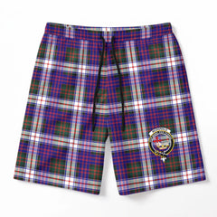 McDonald Dress Modern Tartan Crest Men's Beach Shorts