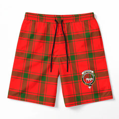 McDonald of Sleat Tartan Crest Men's Beach Shorts