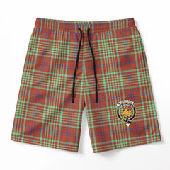 McGillivray Hunting Ancient Tartan Crest Men's Beach Shorts