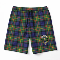McLaren Modern Tartan Crest Men's Beach Shorts