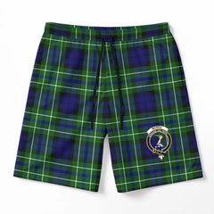 McNeil of Colonsay Modern Tartan Crest Men's Beach Shorts