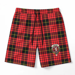 McQueen Modern Tartan Crest Men's Beach Shorts