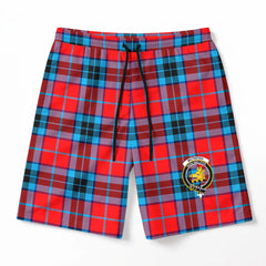 McTavish Modern Tartan Crest Men's Beach Shorts