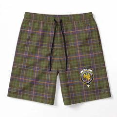 McVicker Tartan Crest Men's Beach Shorts