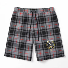 Moffat Modern Tartan Crest Men's Beach Shorts