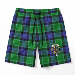 Monteith Tartan Crest Men's Beach Shorts