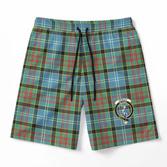 Paisley District Tartan Crest Men's Beach Shorts