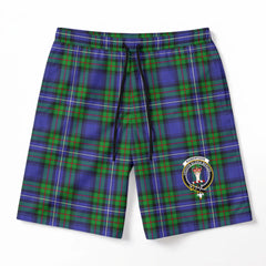 Robertson Hunting Modern Tartan Crest Men's Beach Shorts