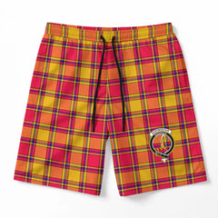 Scrymgeour Tartan Crest Men's Beach Shorts