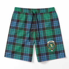 Stewart Old Ancient Tartan Crest Men's Beach Shorts
