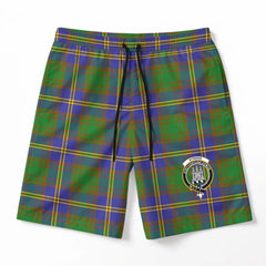 Strang (or Strange) Tartan Crest Men's Beach Shorts