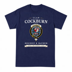 Cockburn Modern Tartan Crest Mischief and Mayhem T-shirt