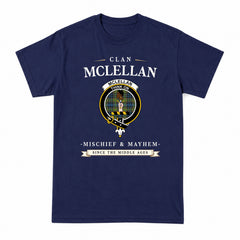 McLellan Ancient Tartan Crest Mischief and Mayhem T-shirt