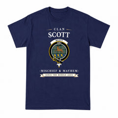 Scott Green Ancient Tartan Crest Mischief and Mayhem T-shirt