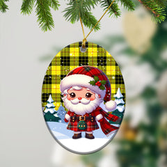 MacLeod of Lewis Modern Tartan Christmas Ceramic Ornament - Santa Claus In Kilt Style