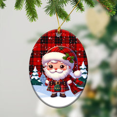 McLeod of Raasay Tartan Christmas Ceramic Ornament - Santa Claus In Kilt Style