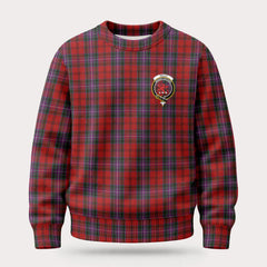 Kelly of Sleat Red Tartan Crest Sweater