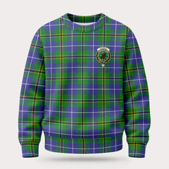 Turnbull Hunting Tartan Crest Sweater