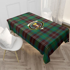 Chisholm Hunting Ancient Tartan Crest Tablecloth