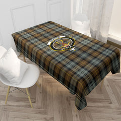 Gordon Weathered Tartan Crest Tablecloth