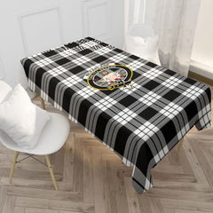 McFarlane Black - White Tartan Crest Tablecloth