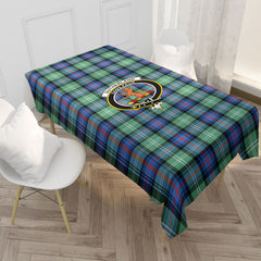 Sutherland Old Ancient Tartan Crest Tablecloth