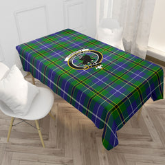 Turnbull Hunting Tartan Crest Tablecloth