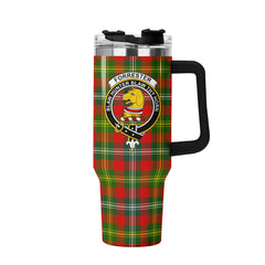 Forrester Tartan Crest 40 oz Insulated Tumbler with Handle