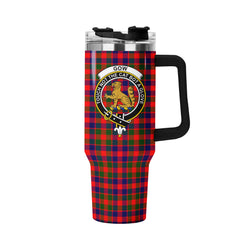 Gow (or McGouan) Tartan Crest 40 oz Insulated Tumbler with Handle