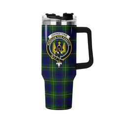 Johnstone Modern Tartan Crest 40 oz Insulated Tumbler with Handle