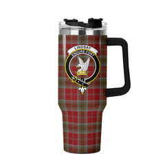 Lindsay Weathered Tartan Crest 40 oz Insulated Tumbler with Handle