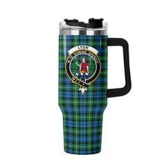 Lyon Tartan Crest 40 oz Insulated Tumbler with Handle