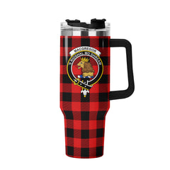 MacGregor Rob Roy Modern Tartan Crest 40 oz Insulated Tumbler with Handle