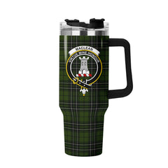 MacLean Hunting Tartan Crest 40 oz Insulated Tumbler with Handle