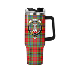 MacLean of Duart Modern Tartan Crest 40 oz Insulated Tumbler with Handle