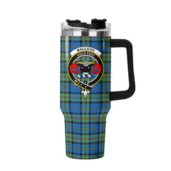 MacLeod of Harris Ancient Tartan Crest 40 oz Insulated Tumbler with Handle