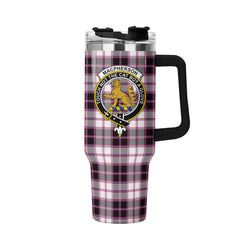 MacPherson Hunting Modern Tartan Crest 40 oz Insulated Tumbler with Handle