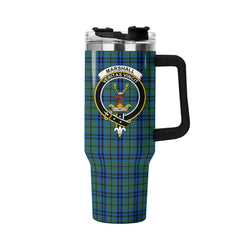 Marshall Tartan Crest 40 oz Insulated Tumbler with Handle