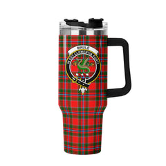 Maule Tartan Crest 40 oz Insulated Tumbler with Handle