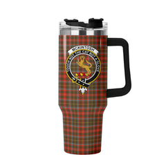 McKintosh Hunting Weathered Tartan Crest 40 oz Insulated Tumbler with Handle