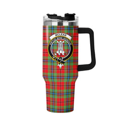 McLean of Duart Modern Tartan Crest 40 oz Insulated Tumbler with Handle