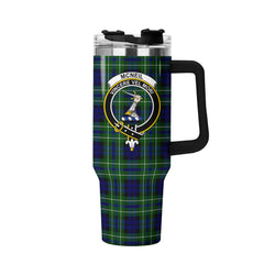 McNeil of Colonsay Modern Tartan Crest 40 oz Insulated Tumbler with Handle