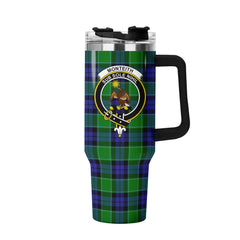 Monteith Tartan Crest 40 oz Insulated Tumbler with Handle