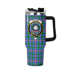 Pitcairn Hunting Tartan Crest 40 oz Insulated Tumbler with Handle