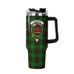 Primrose Tartan Crest 40 oz Insulated Tumbler with Handle